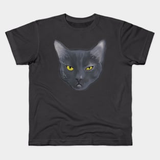 Smug Black Cat Kids T-Shirt